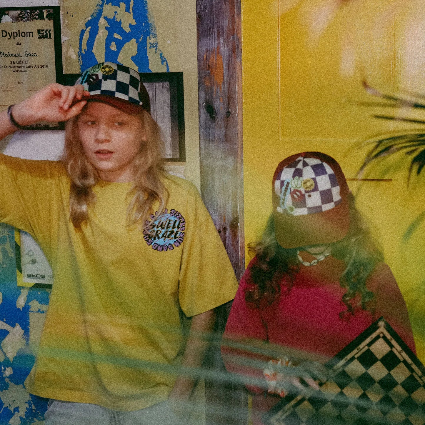Czapka dziecięca z daszkiem Chessboard Small Kids Cap