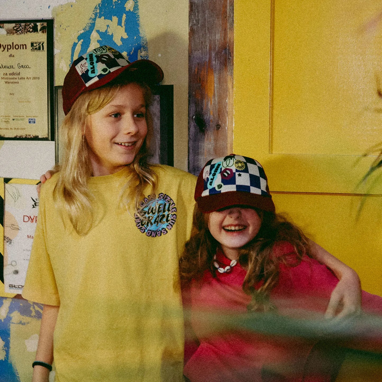 Czapka dziecięca z daszkiem Chessboard Small Kids Cap