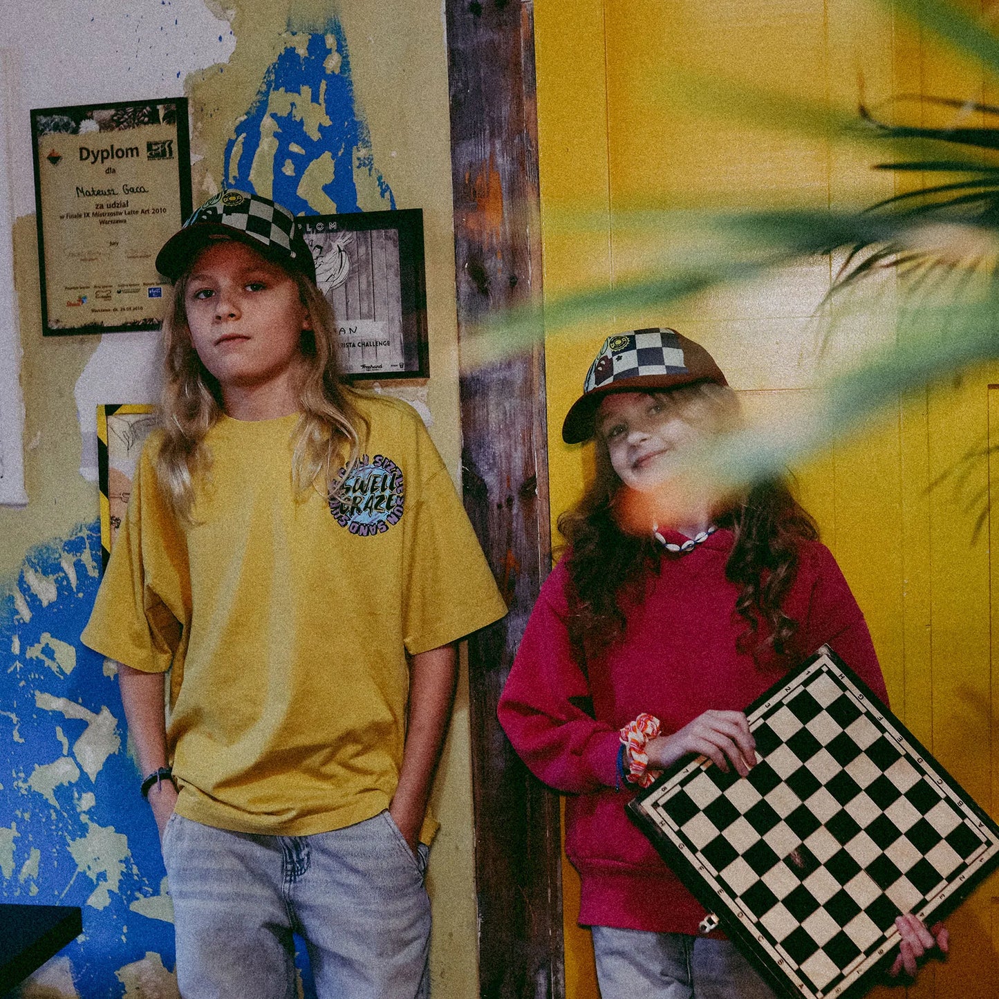 Czapka dziecięca z daszkiem Chessboard Small Kids Cap