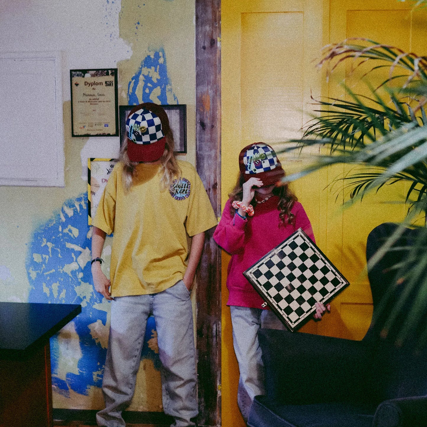 Czapka dziecięca z daszkiem Chessboard Small Kids Cap