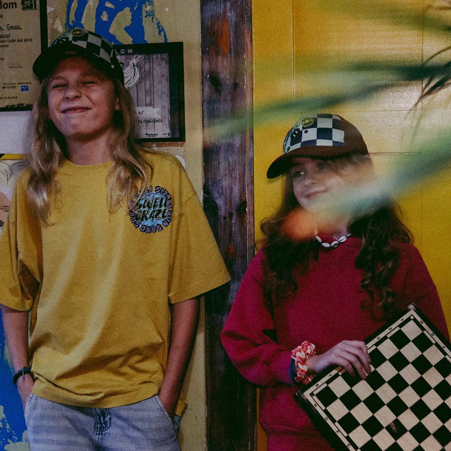 Czapka dziecięca z daszkiem Chessboard Small Kids Cap