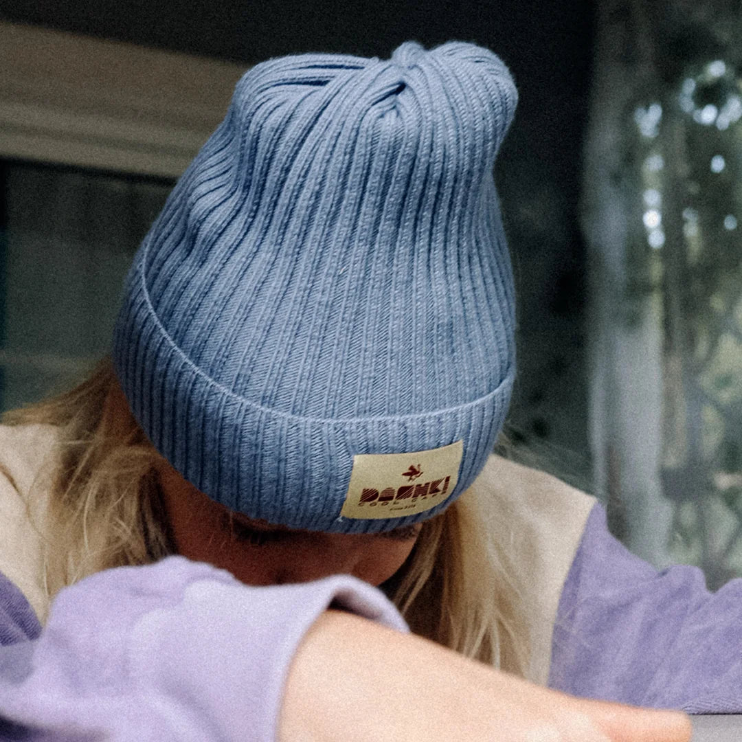 Komplet czapka + komin dla dzieci i młodzieży Merino Crew Blue