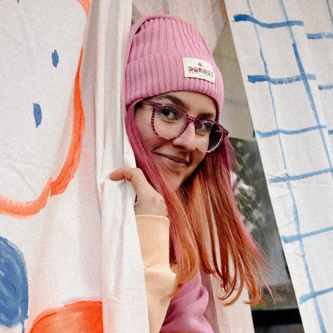 Komplet czapka + komin dla dzieci i młodzieży Merino Crew Bubble Gum Pink