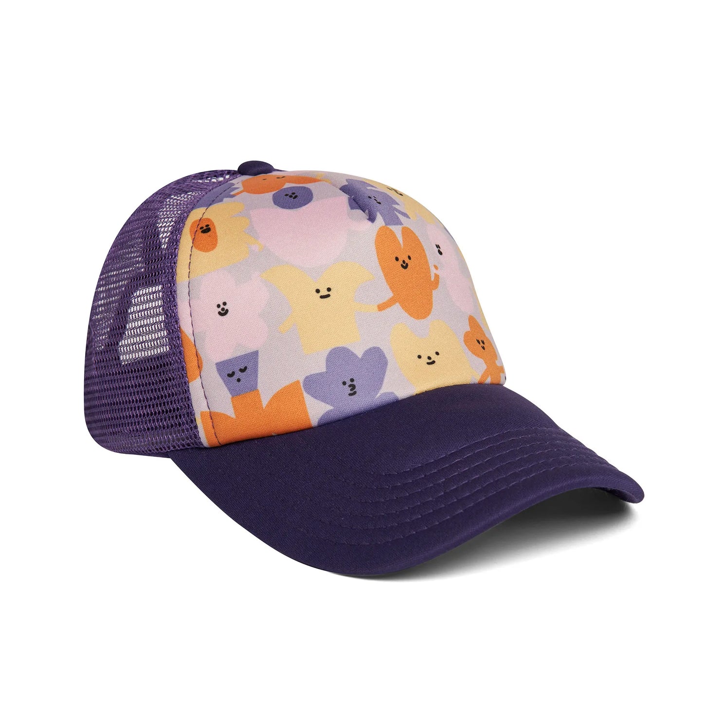 Czapka dziecięca z daszkiem i dodatkowym otworem na kucyk Flowers Yupi Small Kids Cap