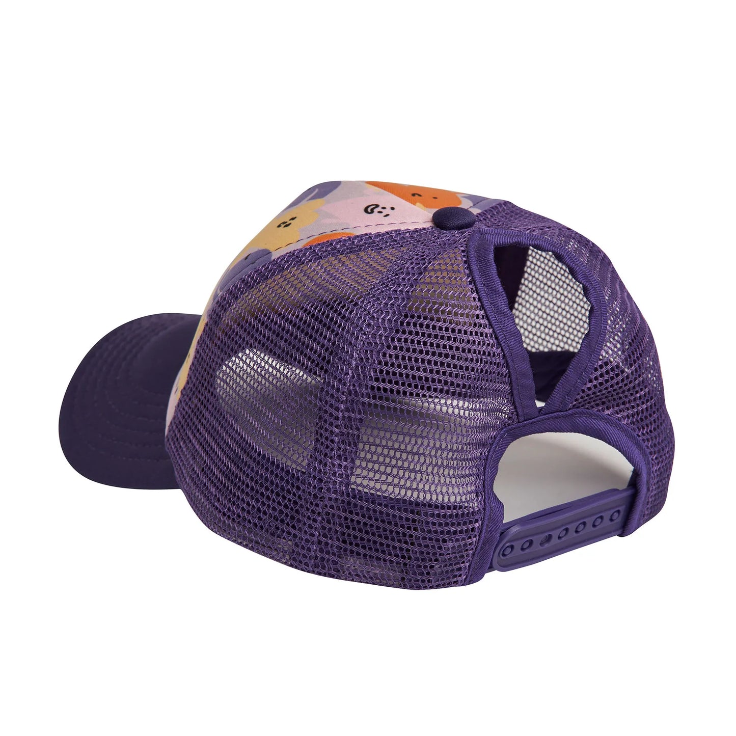 Czapka dziecięca z daszkiem i dodatkowym otworem na kucyk Flowers Yupi Small Kids Cap