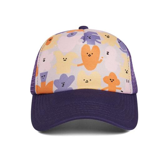 Czapka dziecięca z daszkiem i dodatkowym otworem na kucyk Flowers Yupi Small Kids Cap