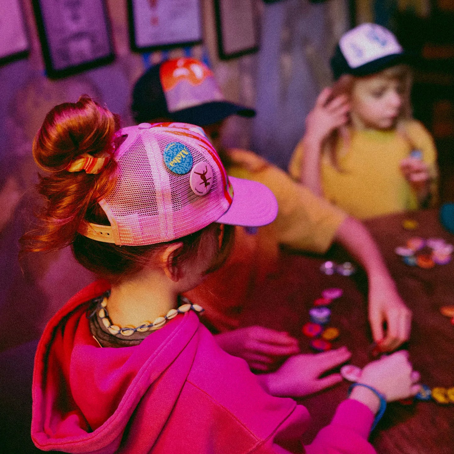 Czapka dziecięca z daszkiem i dodatkowym otworem na kucyk Ice Cream Yupi Small Kids Cap