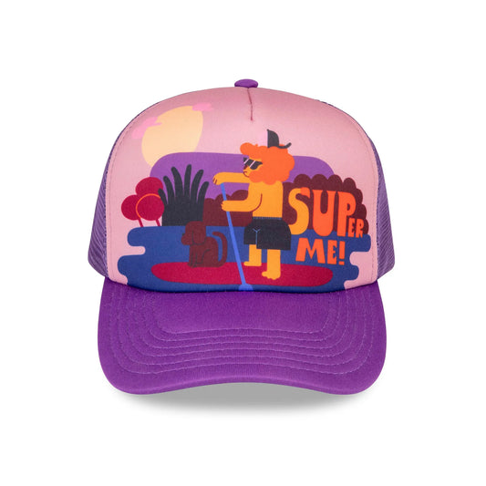 Czapka z daszkiem dla dorosłych z dodatkowym otworem na kucyk Super Me Pink Yupi Large Cap