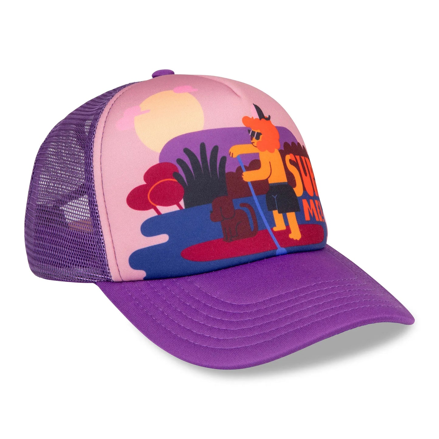 Czapka z daszkiem dla dorosłych z dodatkowym otworem na kucyk Super Me Pink Yupi Large Cap