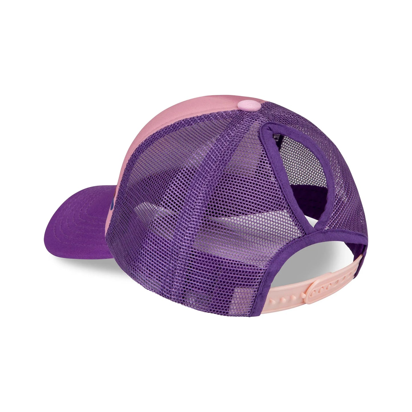 Czapka dziecięca z daszkiem i dodatkowym otworem na kucyk Super Me Pink Yupi Small Kids Cap